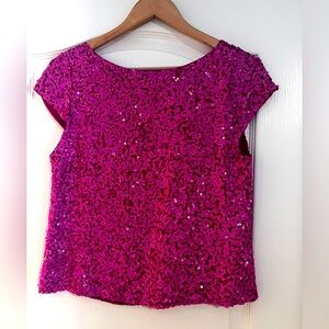 Silk sequined top